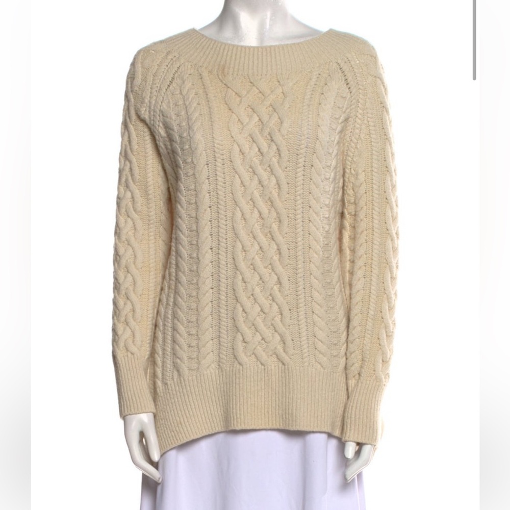 Vince Bateau Neckline Sweater Cream